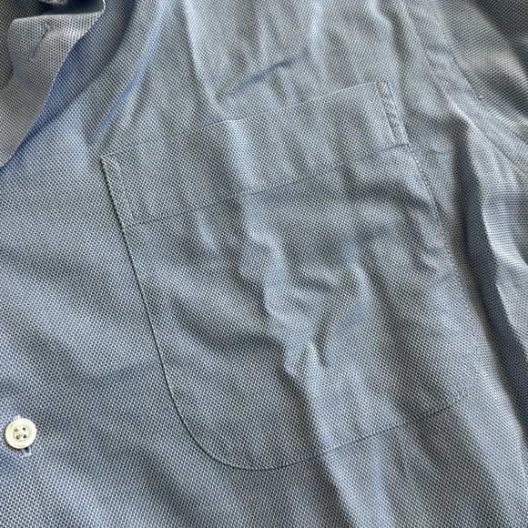 John W Nordstrom button up shirt.  Men’s size 15.5-34.  Blue print. - Picture 4 of 7